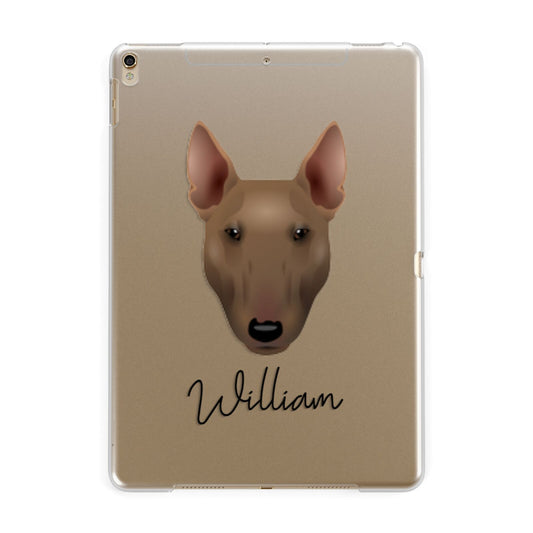 Bull Terrier Personalised Apple iPad Gold Case