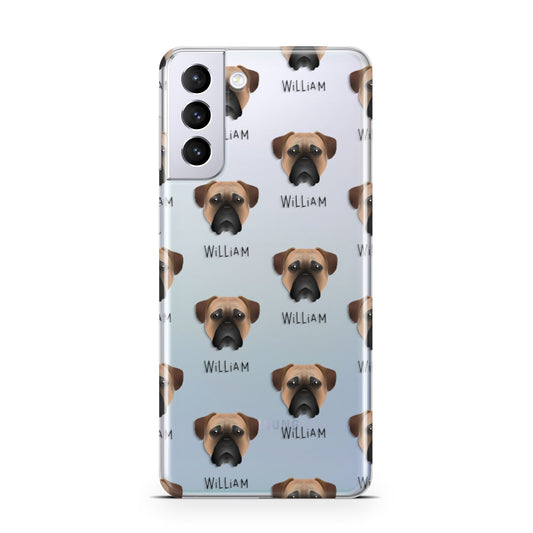 Bullmastiff Icon with Name Samsung S21 Plus Phone Case