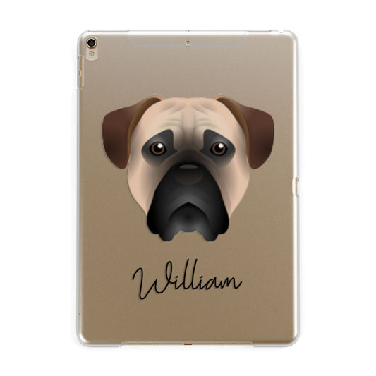 Bullmastiff Personalised Apple iPad Gold Case