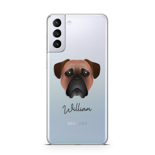 Bullmastiff Personalised Samsung S21 Plus Phone Case