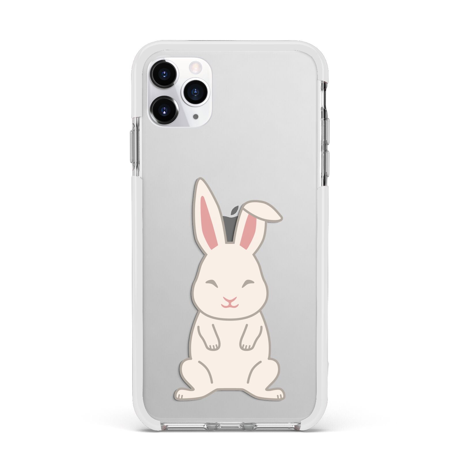 Bunny Apple iPhone 11 Pro Max in Silver with White Impact Case