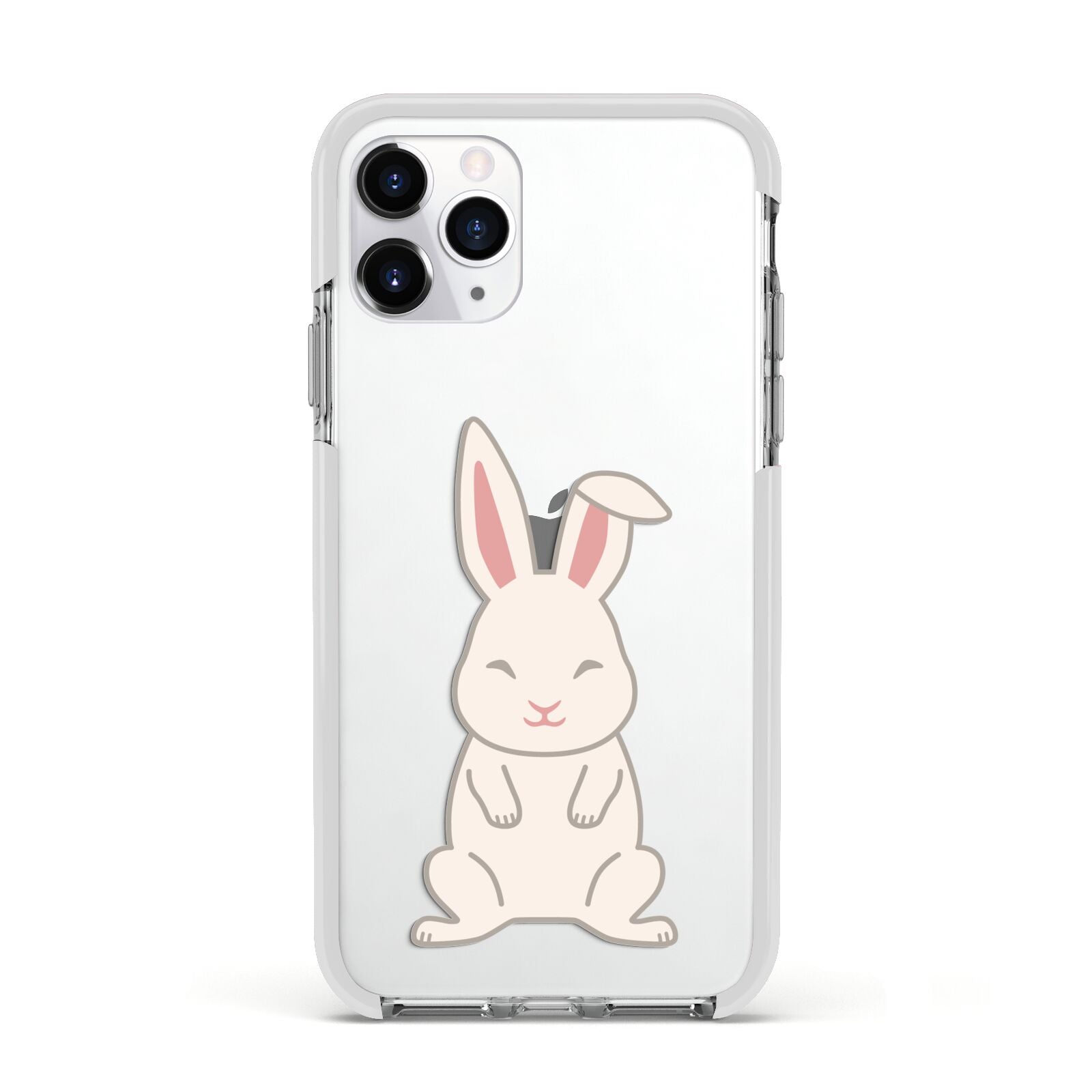 Bunny Apple iPhone 11 Pro in Silver with White Impact Case