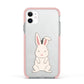 Bunny Apple iPhone 11 in White with Pink Impact Case