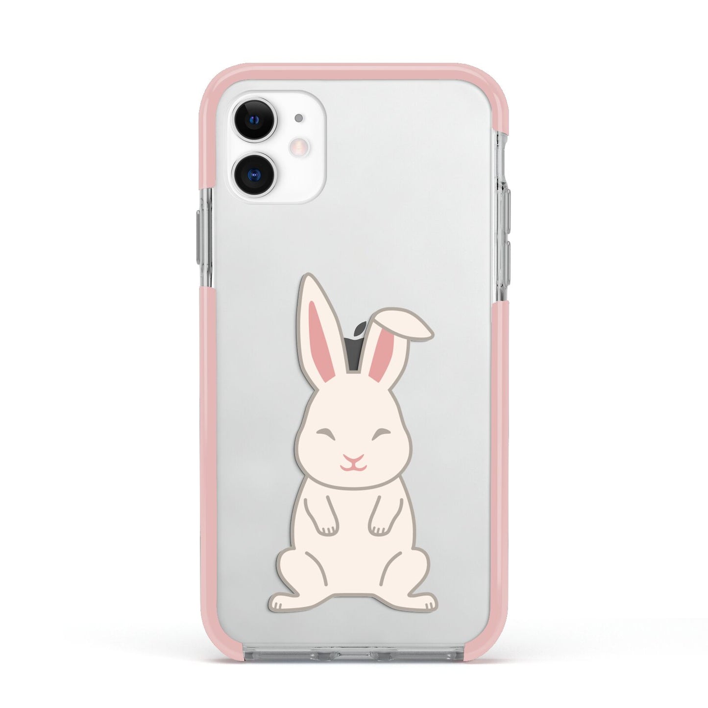Bunny Apple iPhone 11 in White with Pink Impact Case