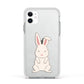 Bunny Apple iPhone 11 in White with White Impact Case