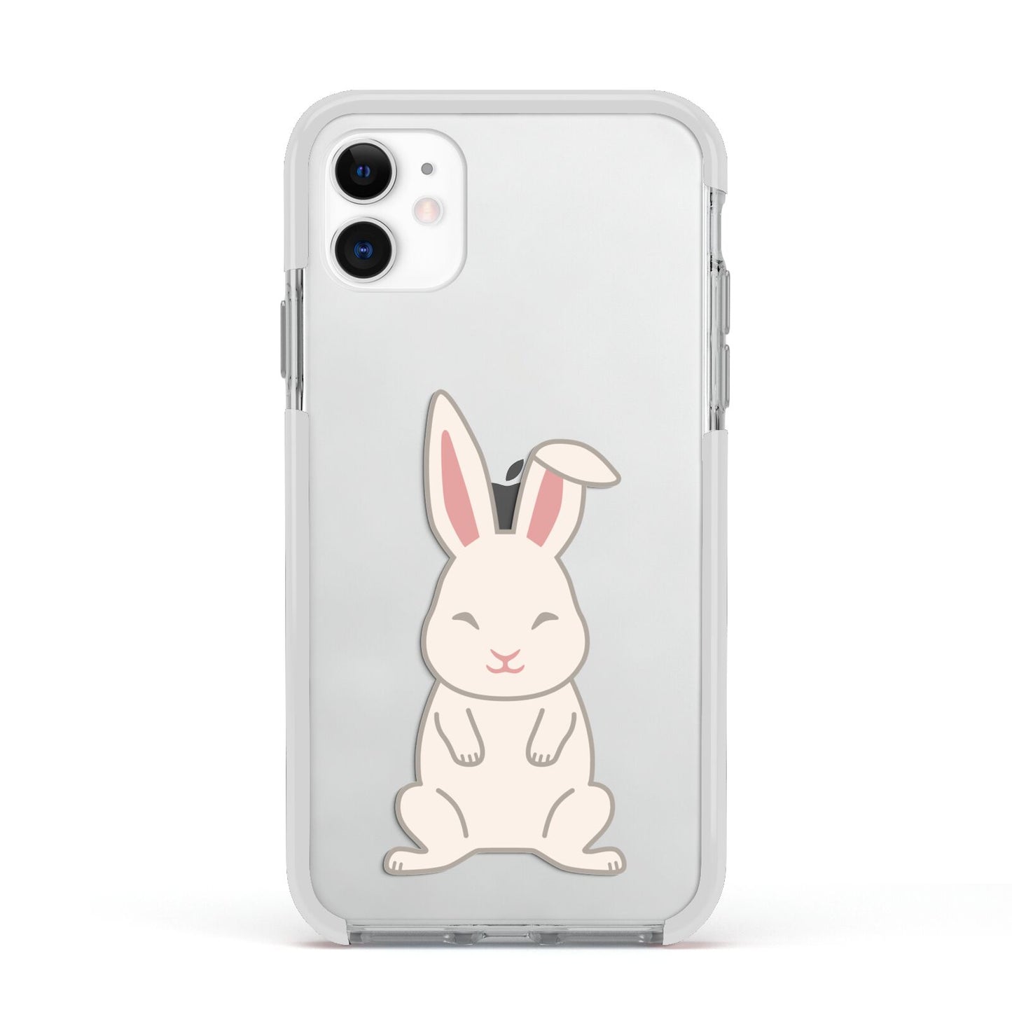 Bunny Apple iPhone 11 in White with White Impact Case