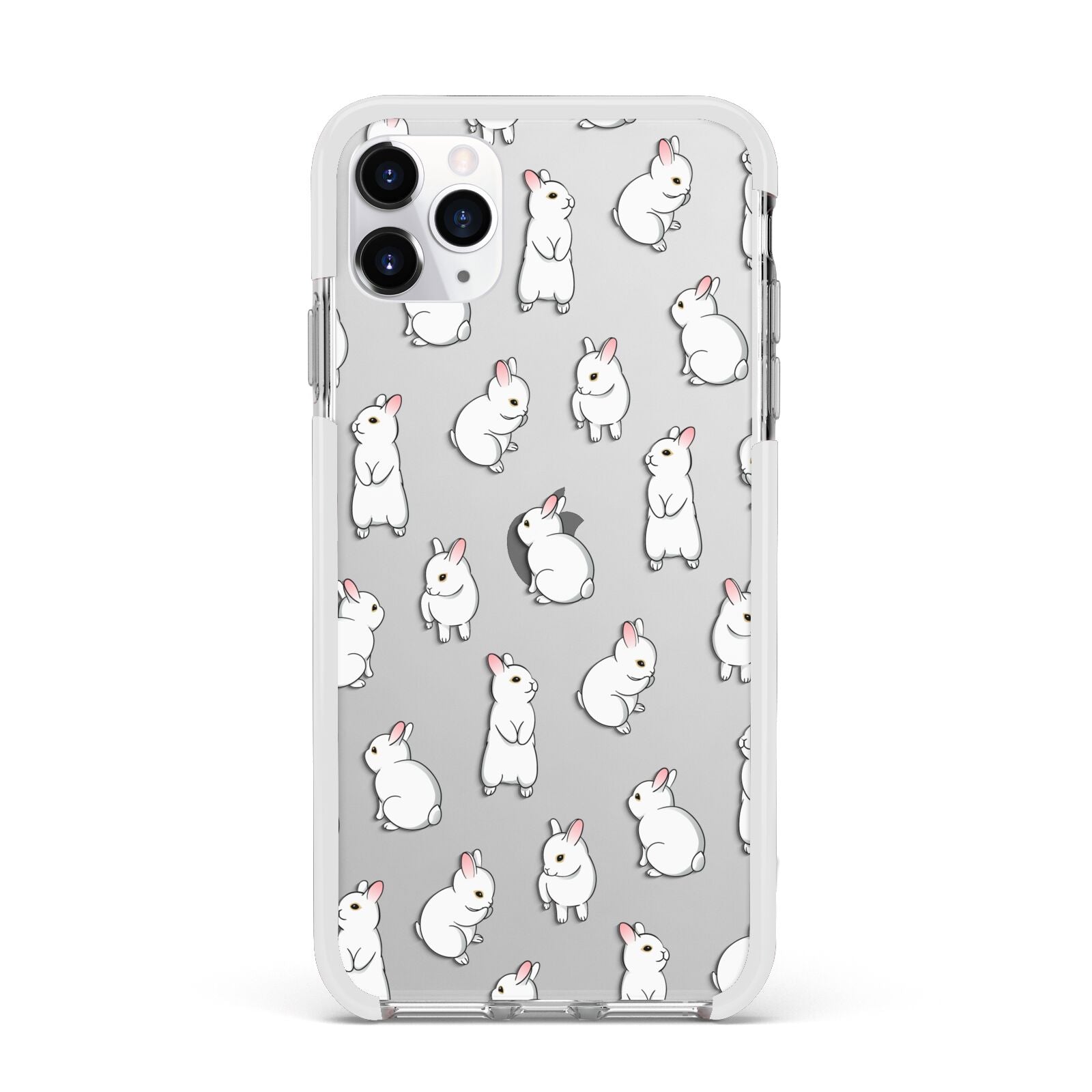 Bunny Rabbit Apple iPhone 11 Pro Max in Silver with White Impact Case
