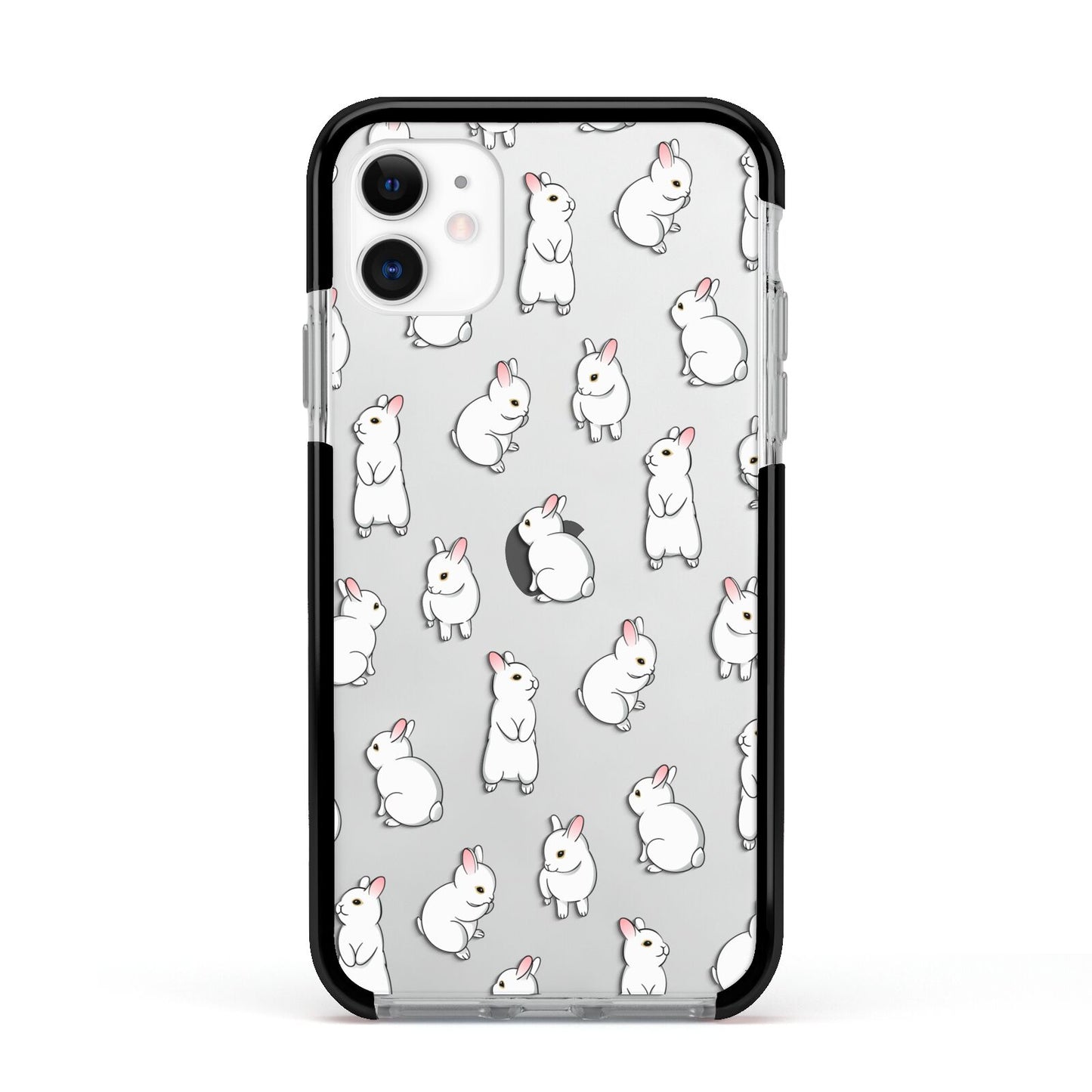 Bunny Rabbit Apple iPhone 11 in White with Black Impact Case
