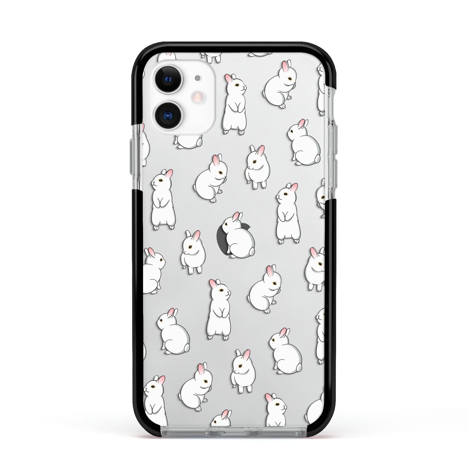 Bunny Rabbit Apple iPhone 11 in White with Black Impact Case