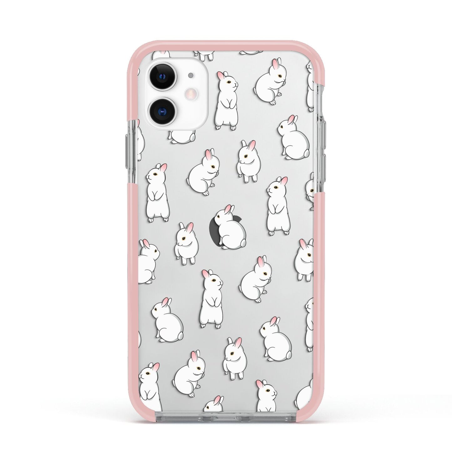 Bunny Rabbit Apple iPhone 11 in White with Pink Impact Case