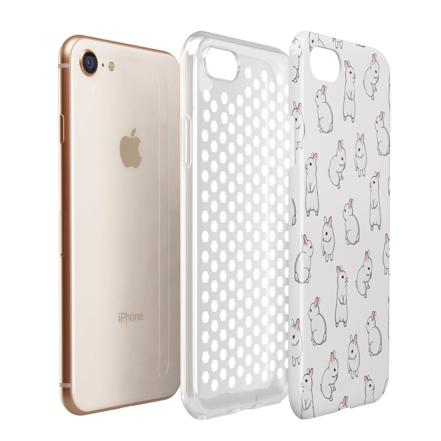 Bunny Rabbit Apple iPhone 7 8 3D Tough Case Expanded View