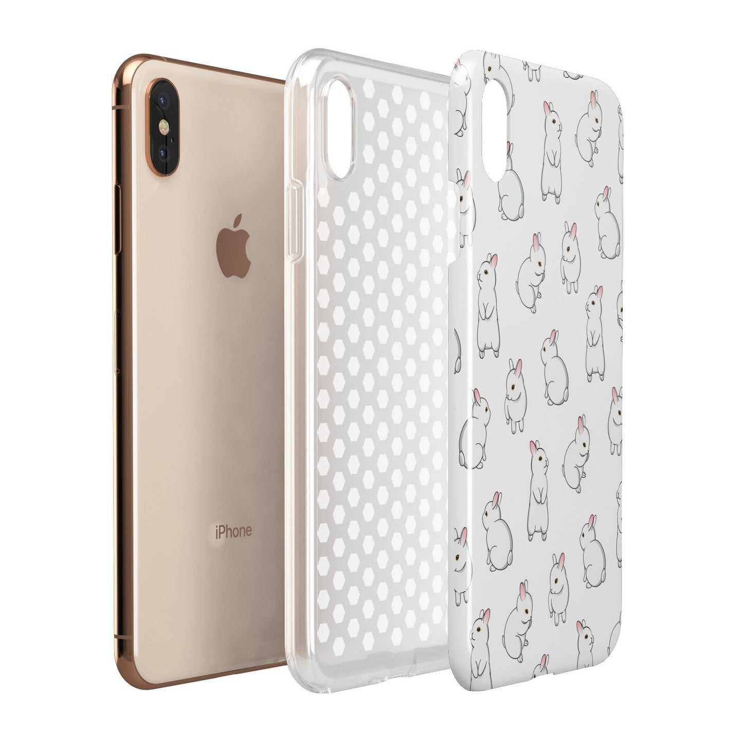 Bunny Rabbit Apple iPhone Xs Max 3D Tough Case Expanded View
