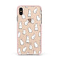 Bunny Rabbit Apple iPhone Xs Max Impact Case Pink Edge on Gold Phone
