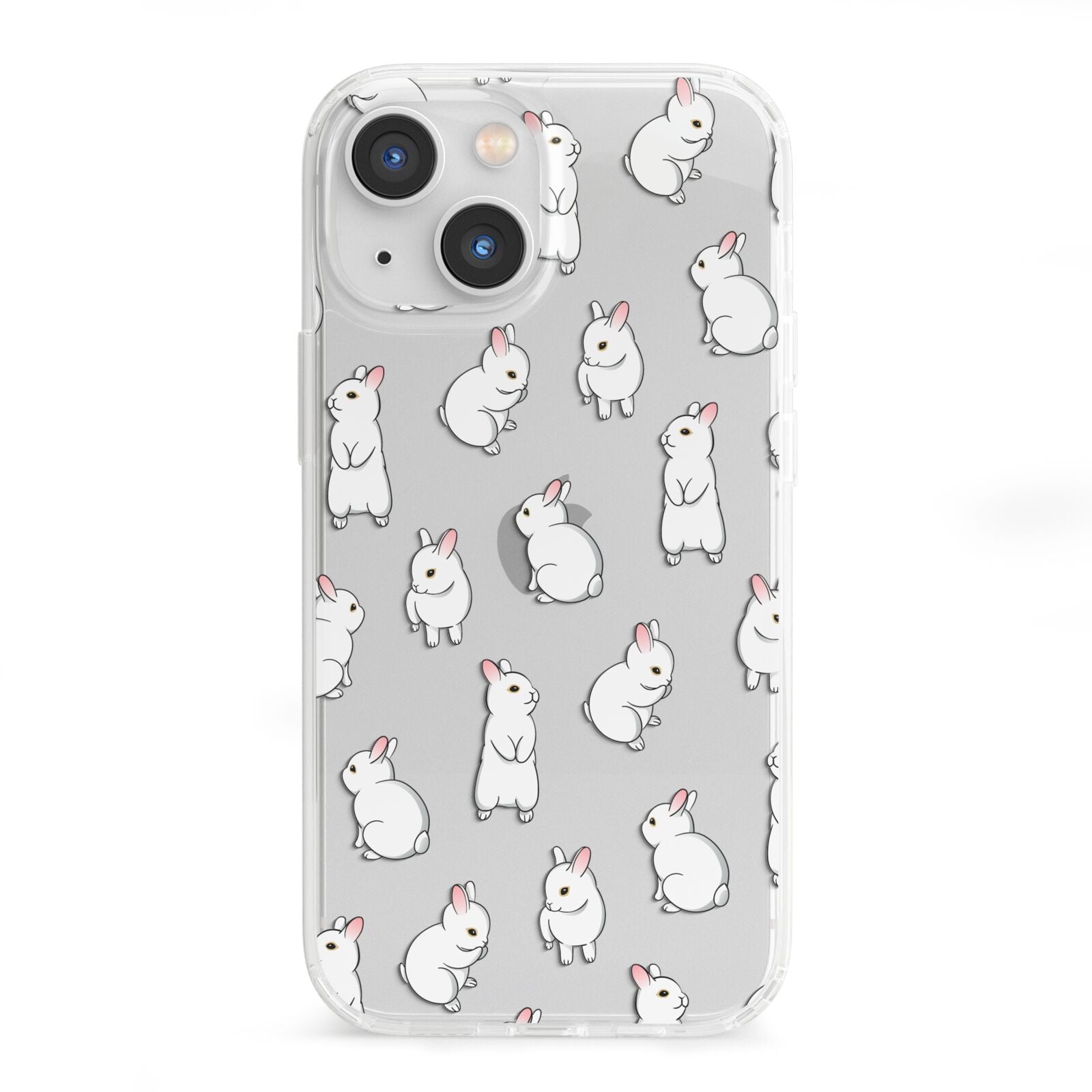 Bunny Rabbit iPhone 13 Mini Clear Bumper Case