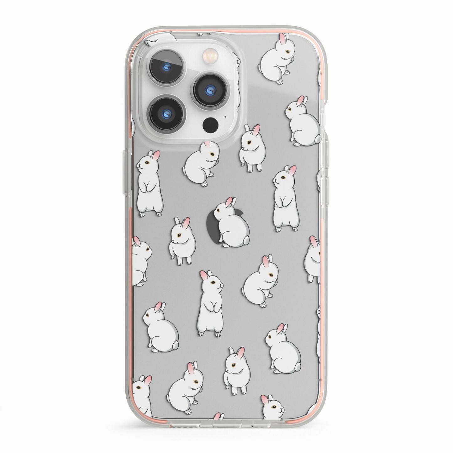 Bunny Rabbit iPhone 13 Pro TPU Impact Case with Pink Edges