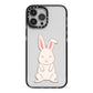 Bunny iPhone 13 Pro Max Black Impact Case on Silver phone