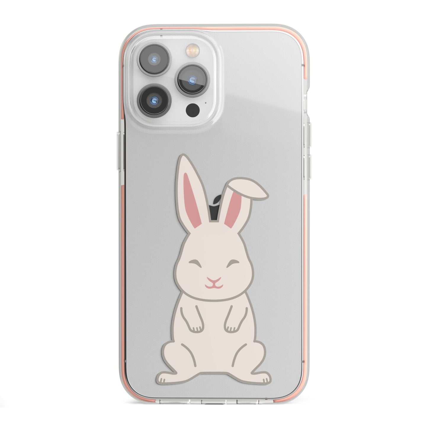 Bunny iPhone 13 Pro Max TPU Impact Case with Pink Edges