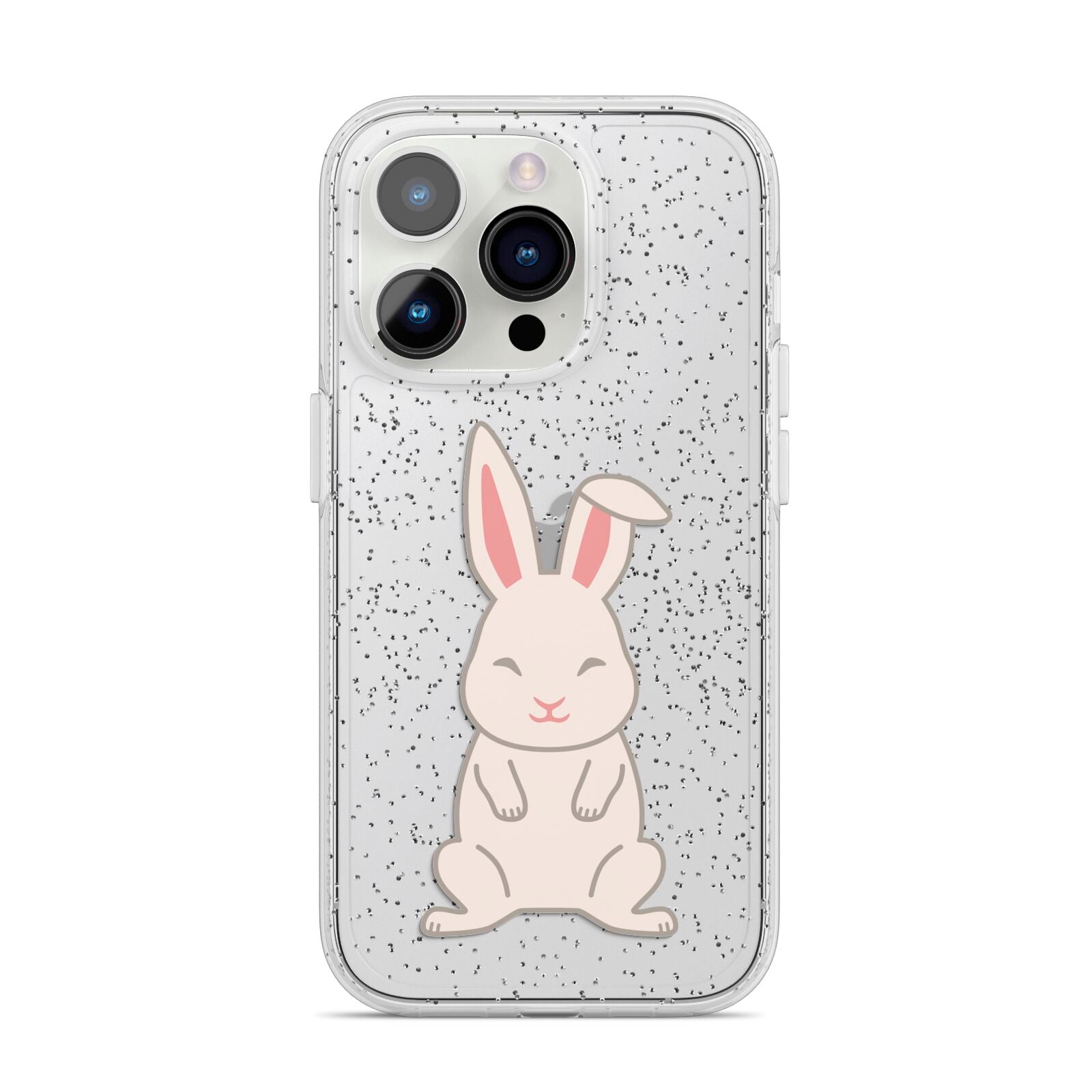 Bunny iPhone 14 Pro Glitter Tough Case Silver