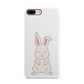Bunny iPhone 8 Plus 3D Snap Case on Gold Phone