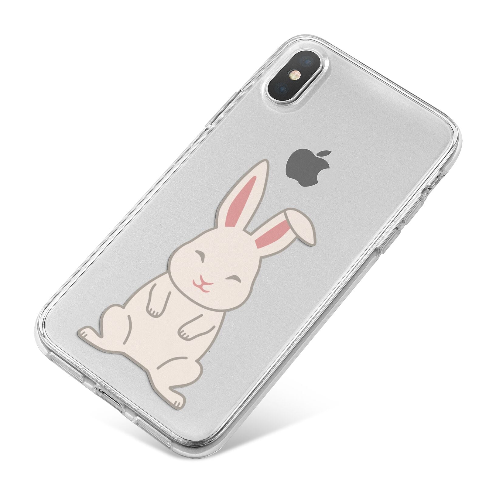 Bunny iPhone X Bumper Case on Silver iPhone