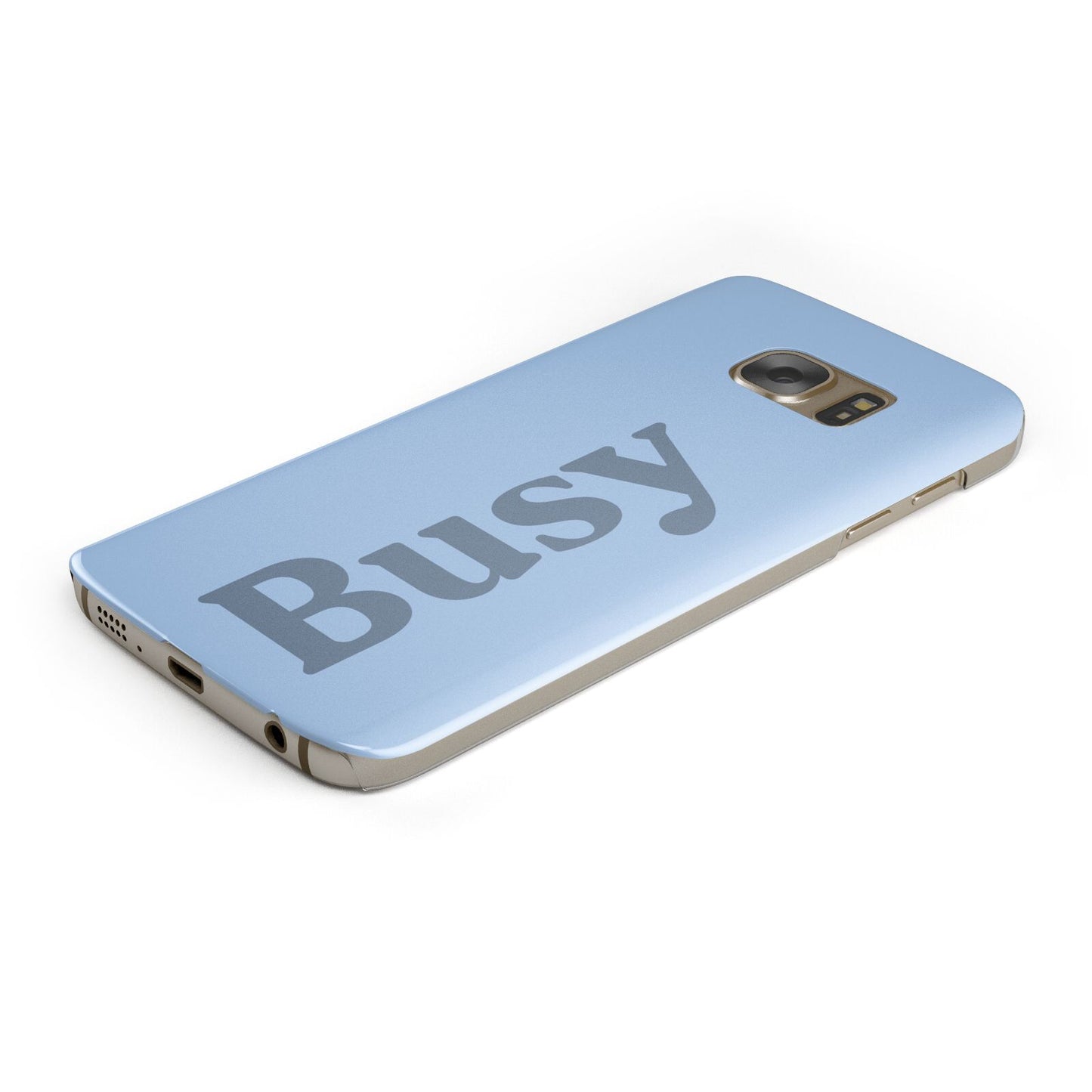 Busy Quote Protective Samsung Galaxy Case Angled Image