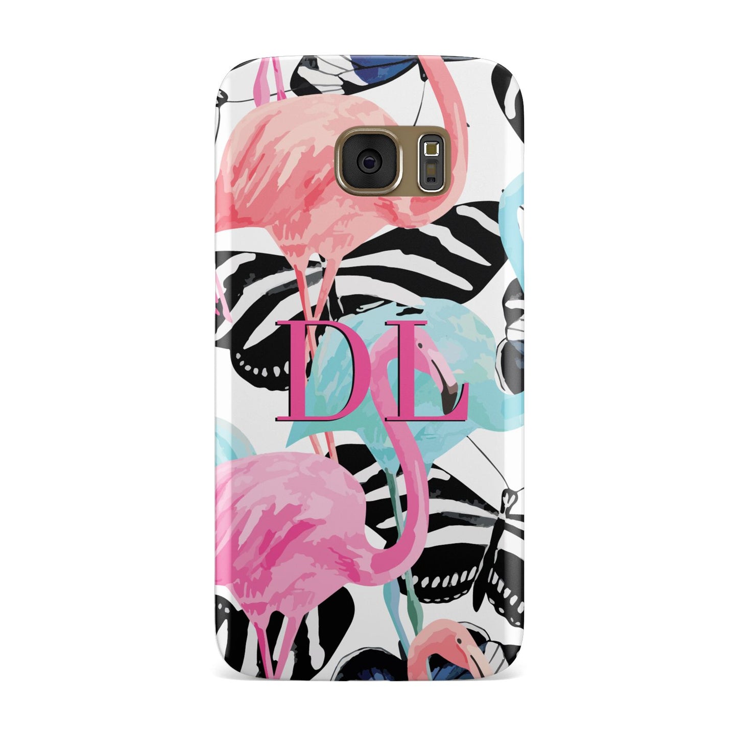 Butterflies Flamingos Samsung Galaxy Case
