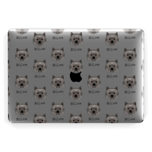 Cairn Terrier Icon with Name Apple MacBook Case