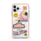 California Girl Sticker Apple iPhone 11 Pro in Silver with Pink Impact Case