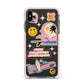 California Girl Sticker Apple iPhone Xs Max Impact Case Pink Edge on Black Phone