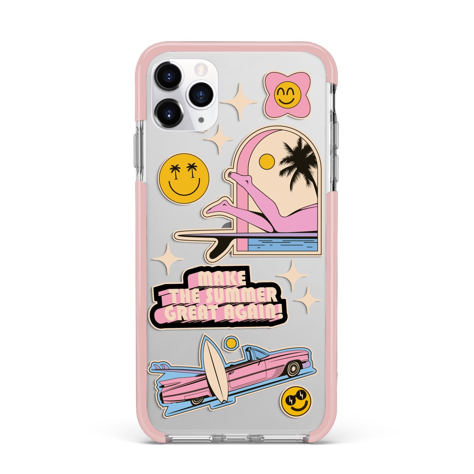 California Girl Sticker iPhone 11 Pro Max Impact Pink Edge Case