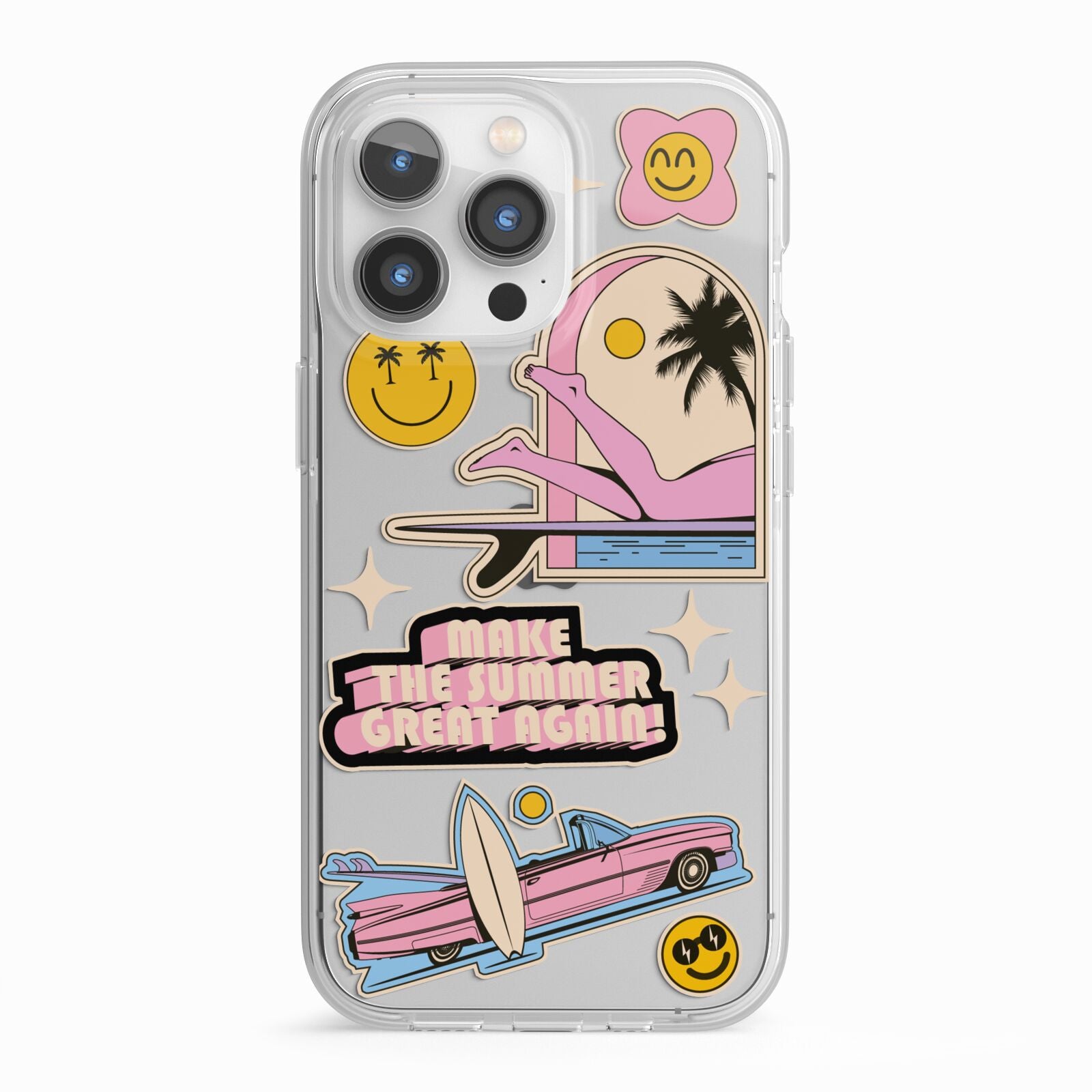 California Girl Sticker iPhone 13 Pro TPU Impact Case with White Edges