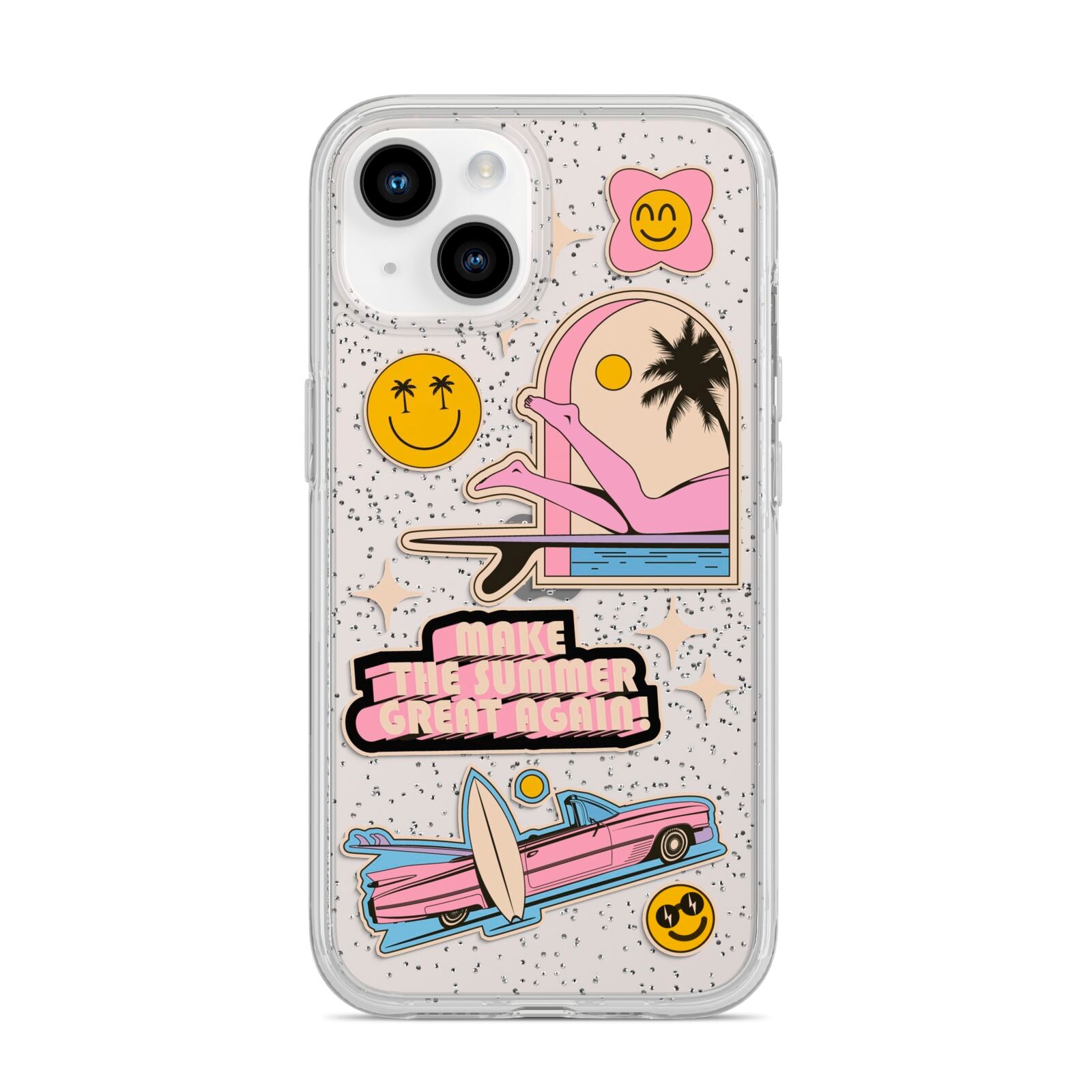 California Girl Sticker iPhone 14 Glitter Tough Case Starlight
