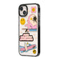 California Girl Sticker iPhone 14 Plus Black Impact Case Side Angle on Silver phone