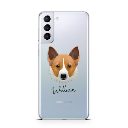 Canaan Dog Personalised Samsung S21 Plus Phone Case