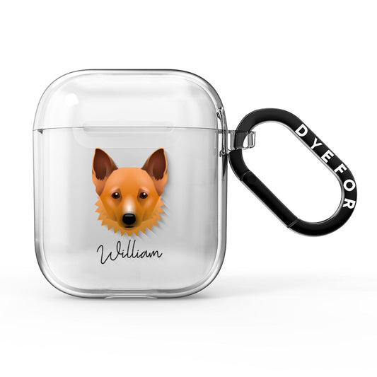 Canadian Eskimo Dog Personalised AirPods Clear Case
