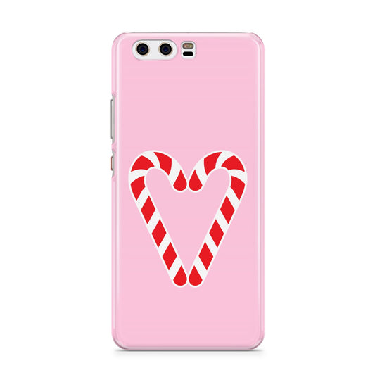 Candy Cane Heart Huawei P10 Phone Case
