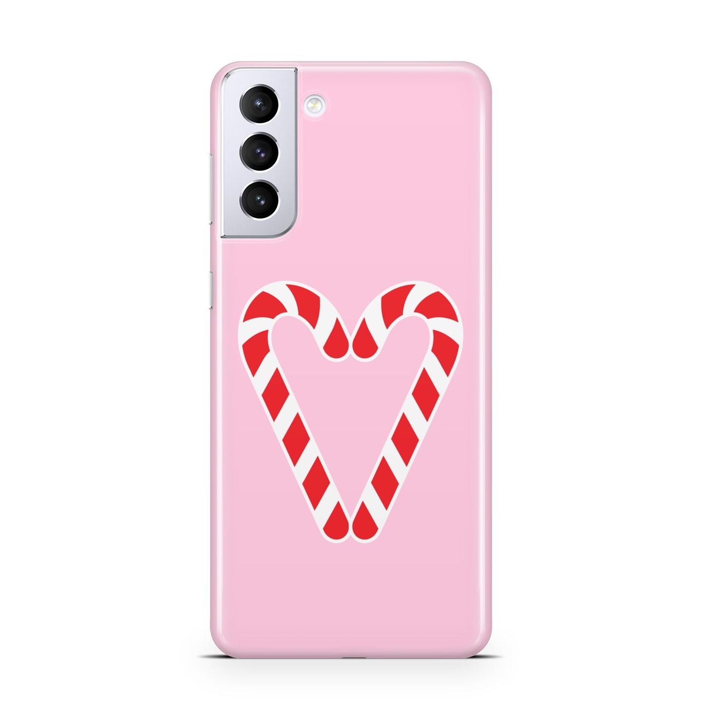 Candy Cane Heart Samsung S21 Plus Case