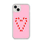 Candy Cane Heart iPhone 14 Plus Glitter Tough Case Starlight