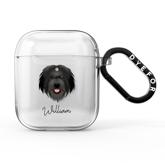 Catalan Sheepdog Personalised AirPods Clear Case
