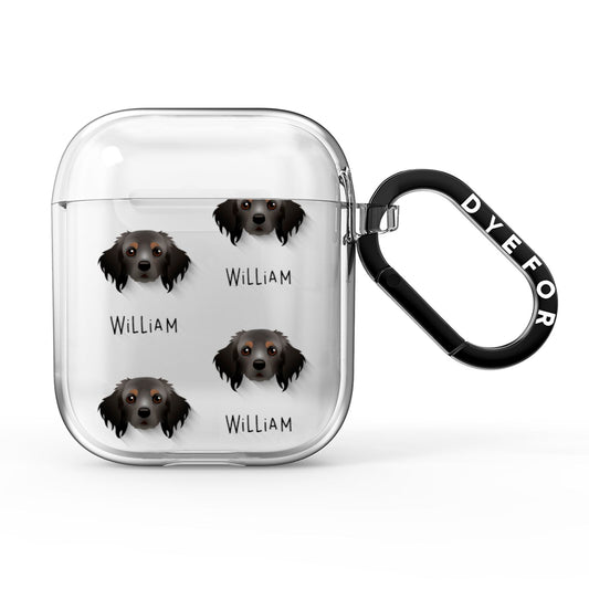 Cavapom Icon with Name AirPods Clear Case