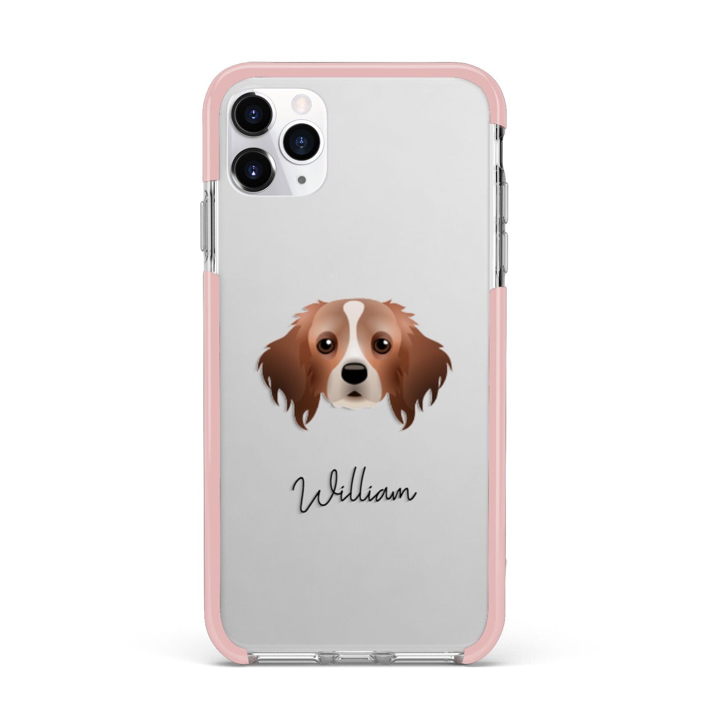 Cavapom Personalised iPhone 11 Pro Max Impact Pink Edge Case
