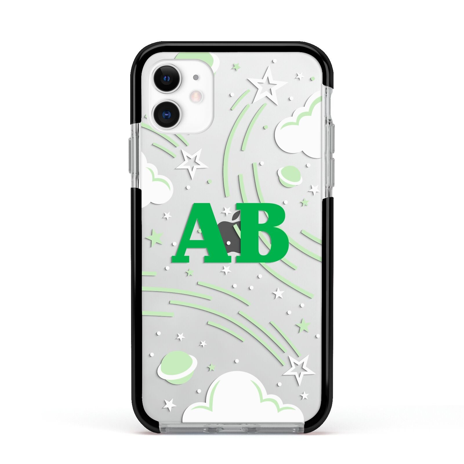 Celestial Apple iPhone 11 in White with Black Impact Case