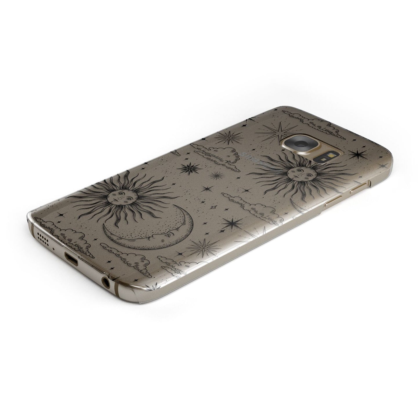 Celestial Suns Clouds Protective Samsung Galaxy Case Angled Image