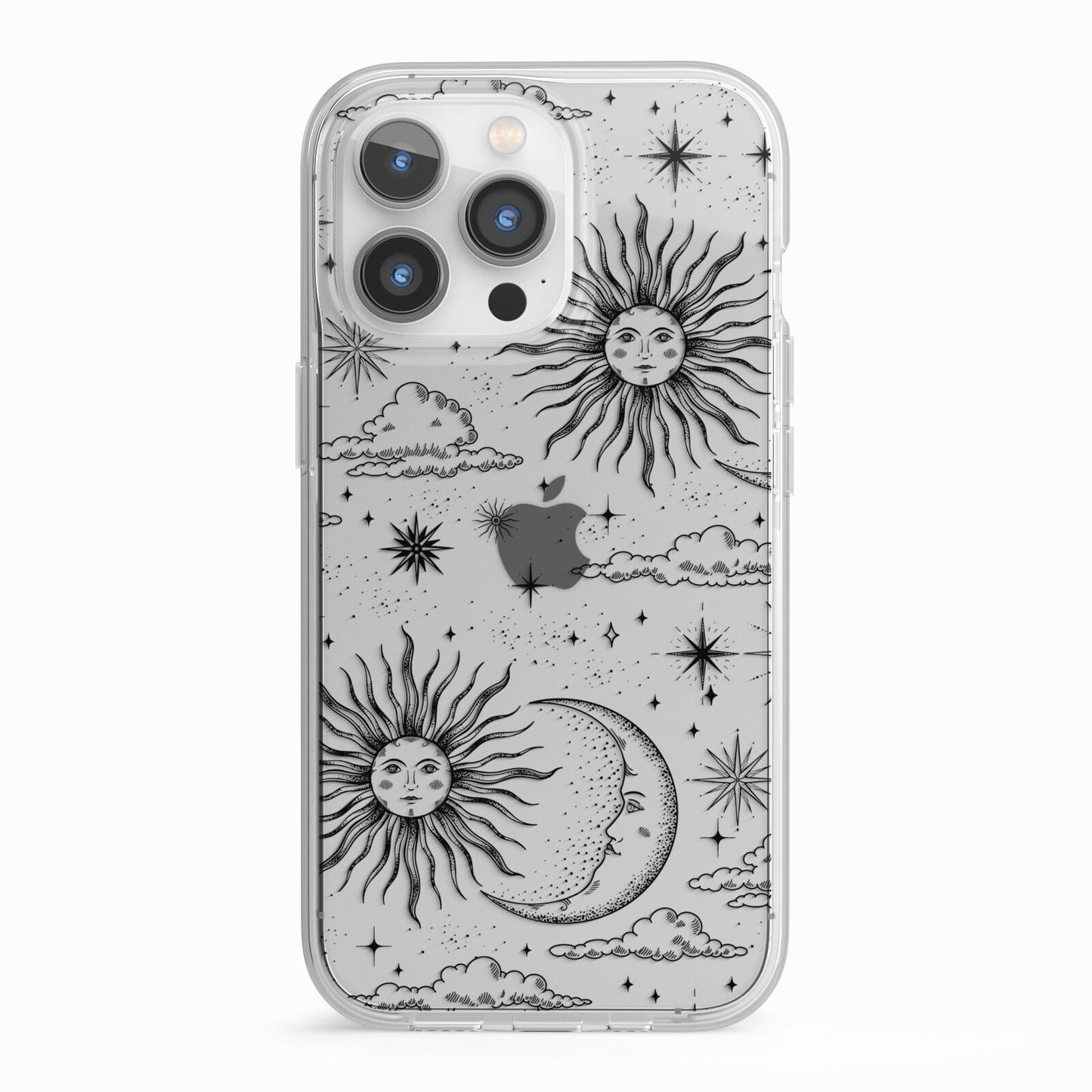 Celestial Suns Clouds iPhone 13 Pro TPU Impact Case with White Edges