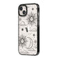 Celestial Suns Clouds iPhone 14 Plus Black Impact Case Side Angle on Silver phone