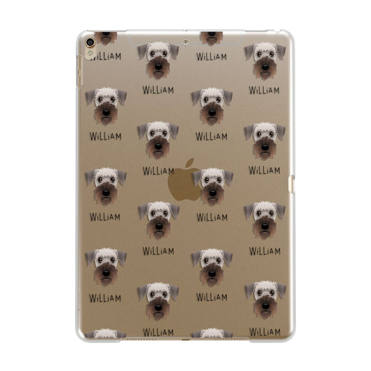 Cesky Terrier Icon with Name Apple iPad Gold Case