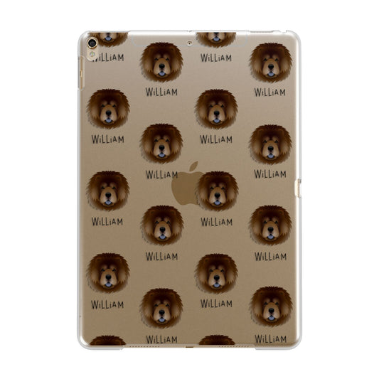 Chow Chow Icon with Name Apple iPad Gold Case