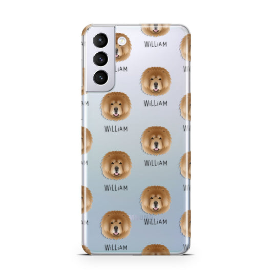 Chow Chow Icon with Name Samsung S21 Plus Phone Case