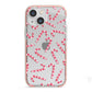 Christmas Candy Cane iPhone 13 Mini TPU Impact Case with Pink Edges