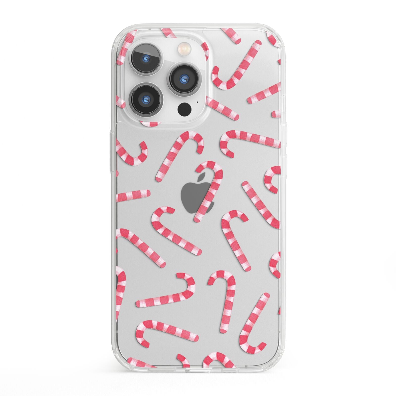 Christmas Candy Cane iPhone 13 Pro Clear Bumper Case